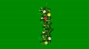 圣诞装饰圣诞节主题装扮绿屏抠像视频素材