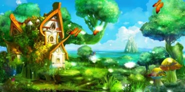 海岛童话树屋卡通视频素材