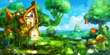 海岛童话树屋卡通视频素材