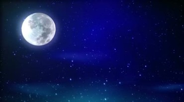 明亮的月亮悬挂在夜空视频素材