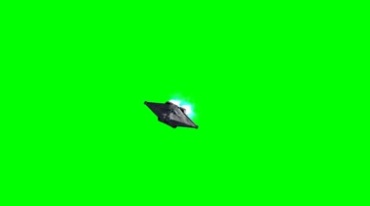 未来战机飞船飞行绿屏抠像视频素材