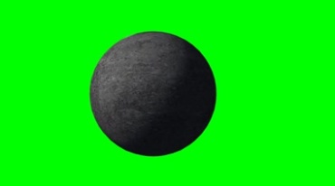 水星旋转星球绿屏后期抠像视频素材