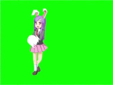 日本动漫少女啦啦队跳舞人物后期抠像视频素材