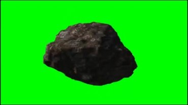 天外陨石飞行绿屏后期抠像视频素材