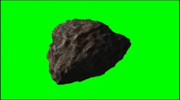 天外陨石飞行绿屏后期抠像视频素材