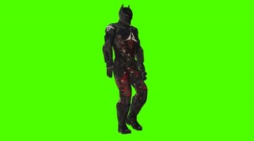 蝙蝠侠黑暗骑士走路绿屏人物抠像视频素材