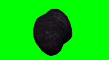 天外陨石翻转飞行绿屏抠像视频素材