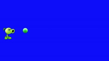 豌豆射手植物大战游戏发射豌豆蓝屏抠像视频素材
