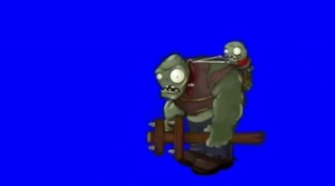 植物大战僵尸巨人僵尸蓝屏抠像特效视频素材