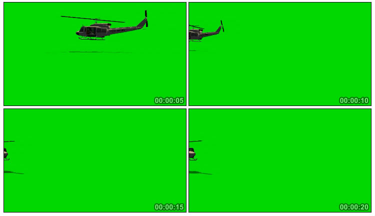 直升机飞行声音绿幕抠像视频素材