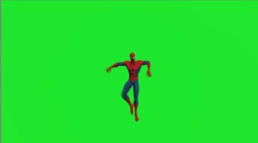 蜘蛛侠跳甩手舞人物后期抠像视频素材