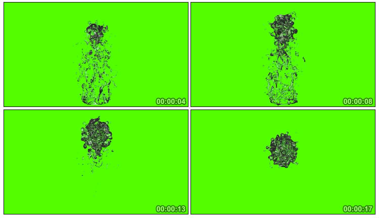 魔法矿泉水水珠液体绿幕后期抠像视频素材