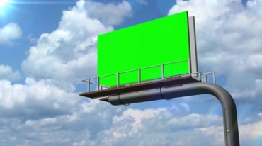 户外大广告牌绿幕后期抠像视频素材