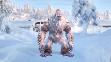 猩猩怪物雪怪绿屏后期抠像视频素材