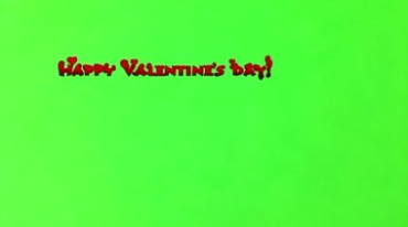 情人节英文字母字幕绿幕后期抠像视频素材