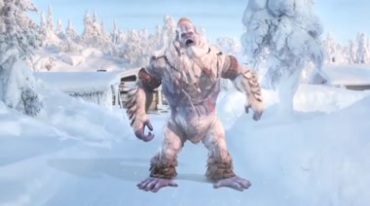 雪中猩猩怪物雪怪视频素材