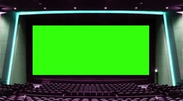 电影院大荧幕绿屏后期抠像视频素材