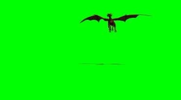翼龙展翅飞翔绿屏后期抠像视频素材