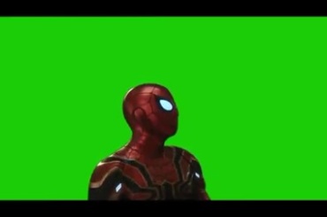 蜘蛛侠上半身人物绿屏抠像视频素材