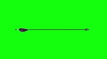 弓箭铁箭头空中飞行绿屏后期抠像视频素材