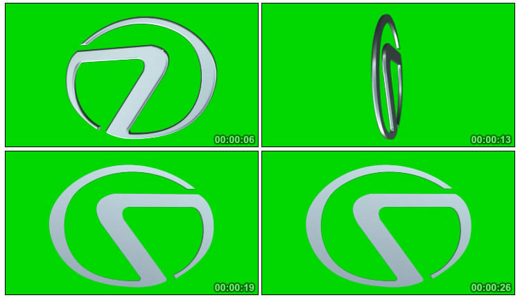 雷克萨斯lexus汽车logo车标绿屏抠像视频素材