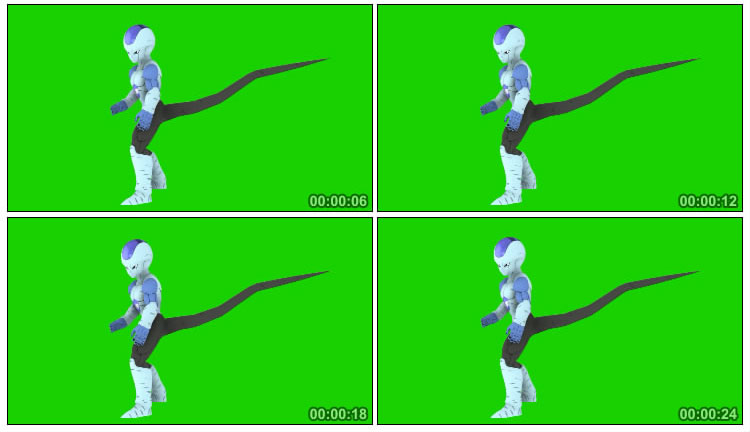龙珠弗利萨人物抠像绿屏特效视频素材