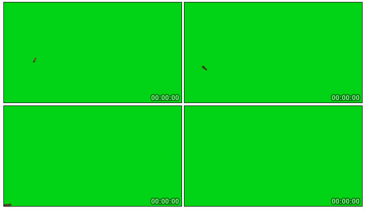 开枪子弹火光飞行绿屏抠像特效视频素材