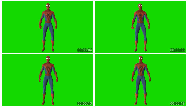 蜘蛛侠绿布人物抠像特效视频素材