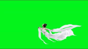 仙女嫦娥飞天绿屏抠像特效视频素材