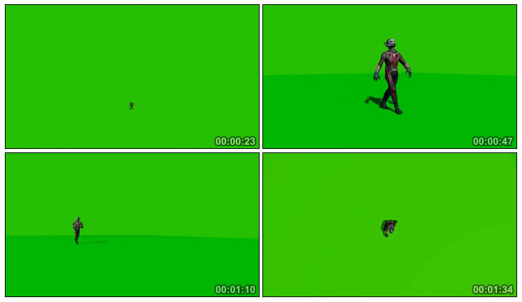 蚁人绿幕后期抠像特效视频素材