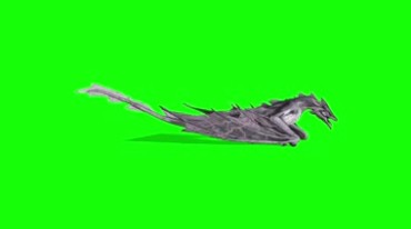 飞龙翼龙飞兽绿布抠像特效视频素材