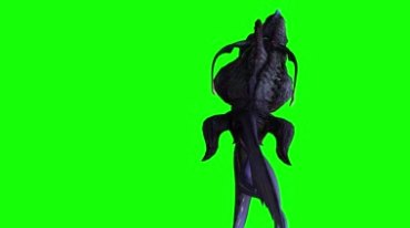 鱼怪鱼精海中怪物绿屏抠像特效视频素材