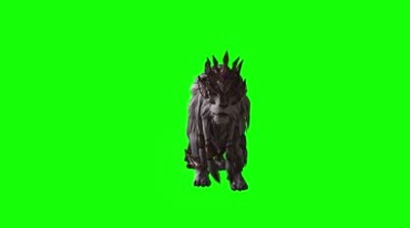 狮子座驾坐骑绿屏抠像特效视频素材