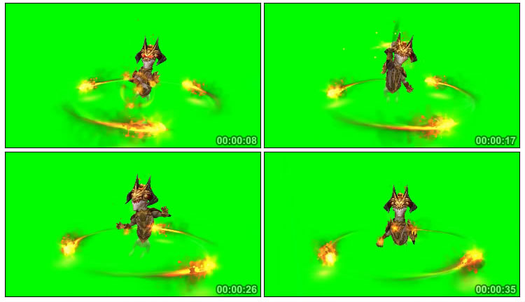 铸星龙王英雄联盟游戏英雄角色绿布抠像特效视频素材