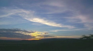 天际太阳升起日出实拍视频素材