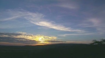 天际太阳升起日出实拍视频素材