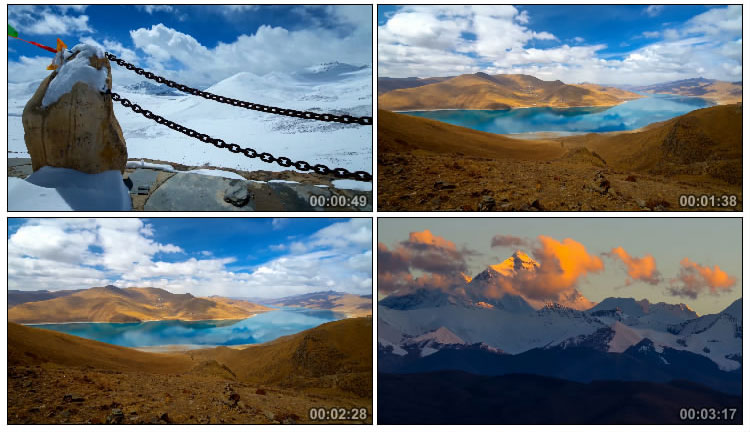 西藏高原雪山自然风景