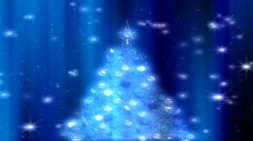 蓝色圣诞树背景