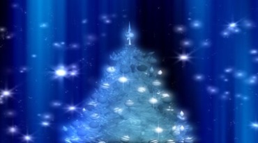 蓝色圣诞树背景