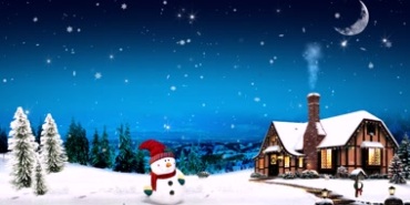 圣诞雪人木屋