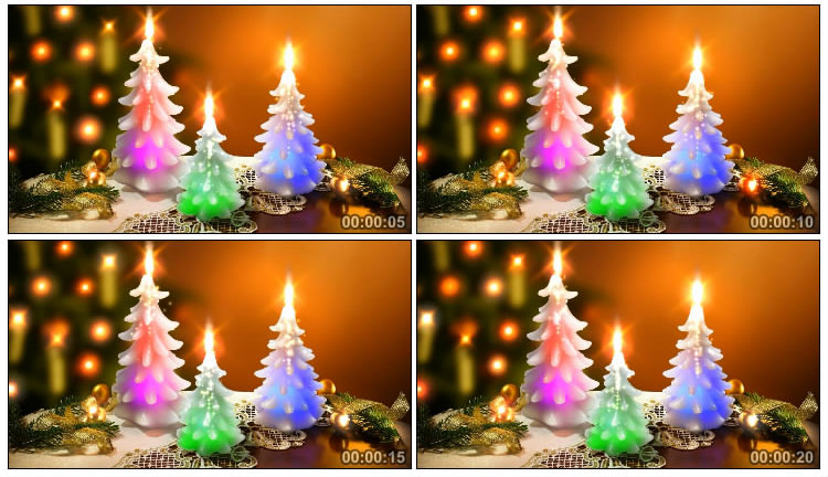 圣诞树造型蜡烛背景