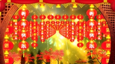 红灯笼串串喜庆节日背景