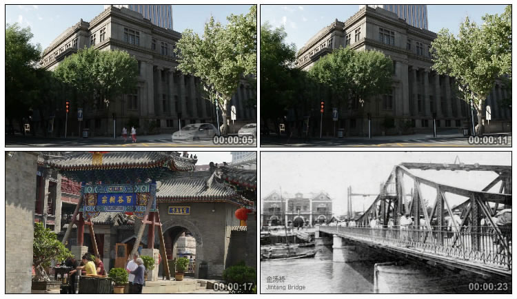 天津老旧建筑对比